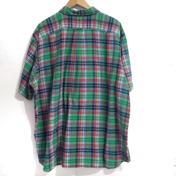 RALPH Lauren Green Plaid Casual Button Down Shirt - Picture 2 of 7